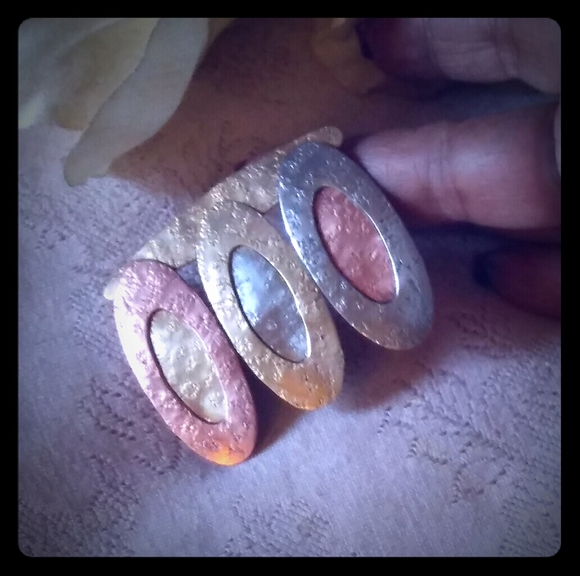 Vintage Baer Mixed Textured Metal Brooch - Picture 4 of 7